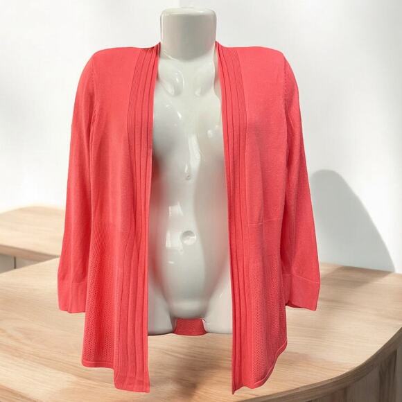 Maurices Women's Punch Pink Open Front Lightweight Sweater Cardigan | Size M - Picture 1 of 13